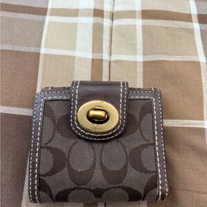 Coach Brown and Tan Wallet